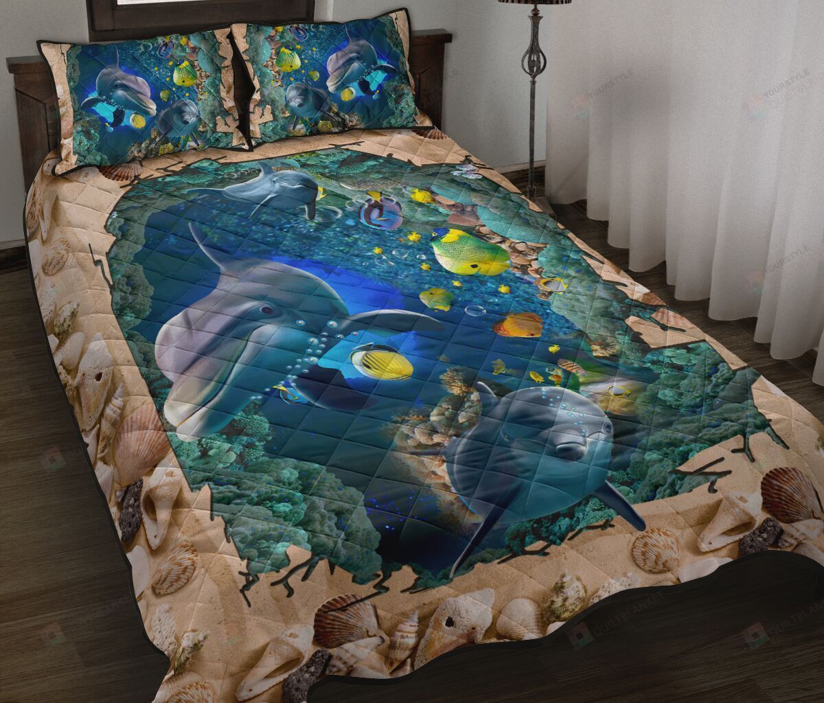 Dolphin Quilt Bedding Set