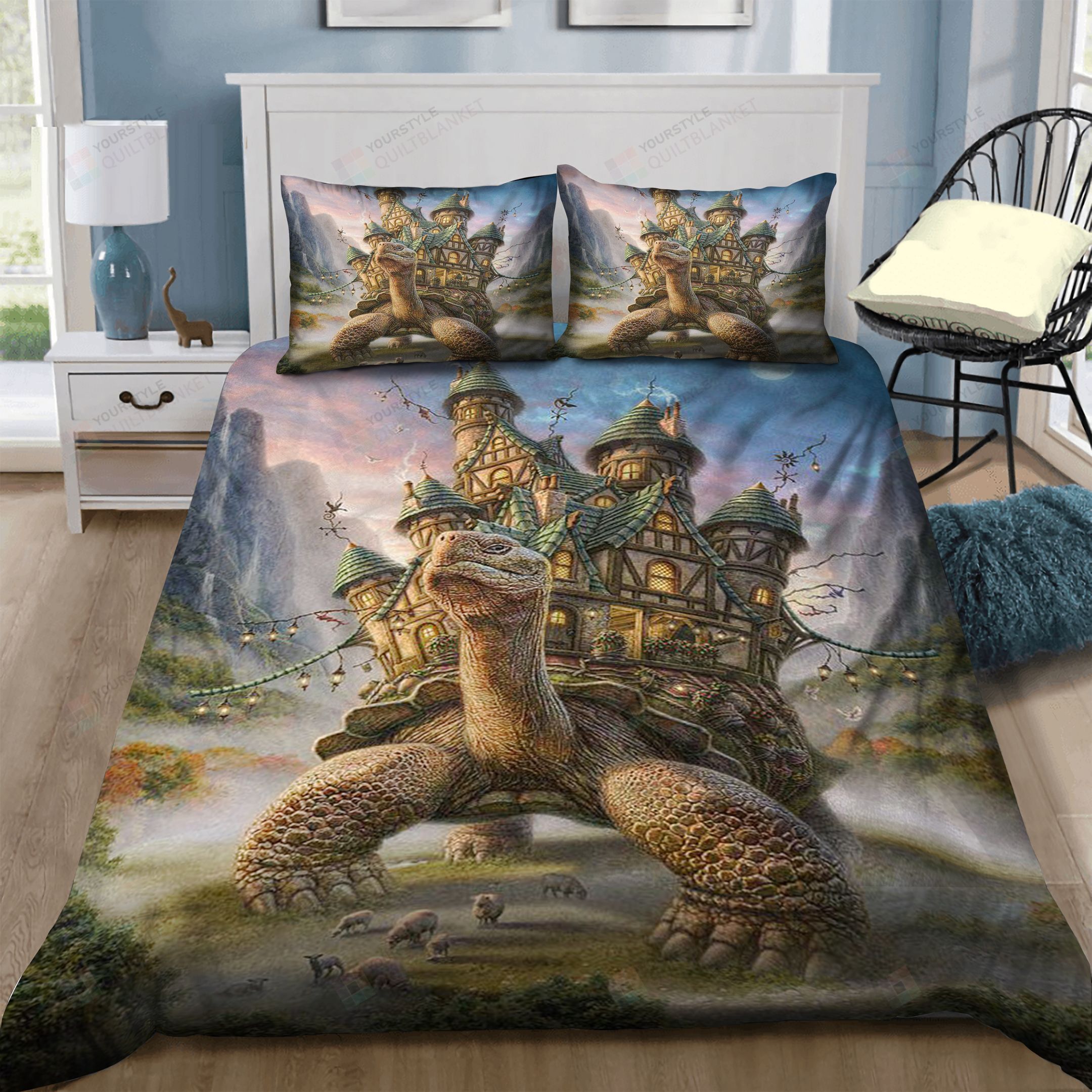 Turtle Cotton Bed Sheets Spread Comforter Duvet Cover Bedding Sets