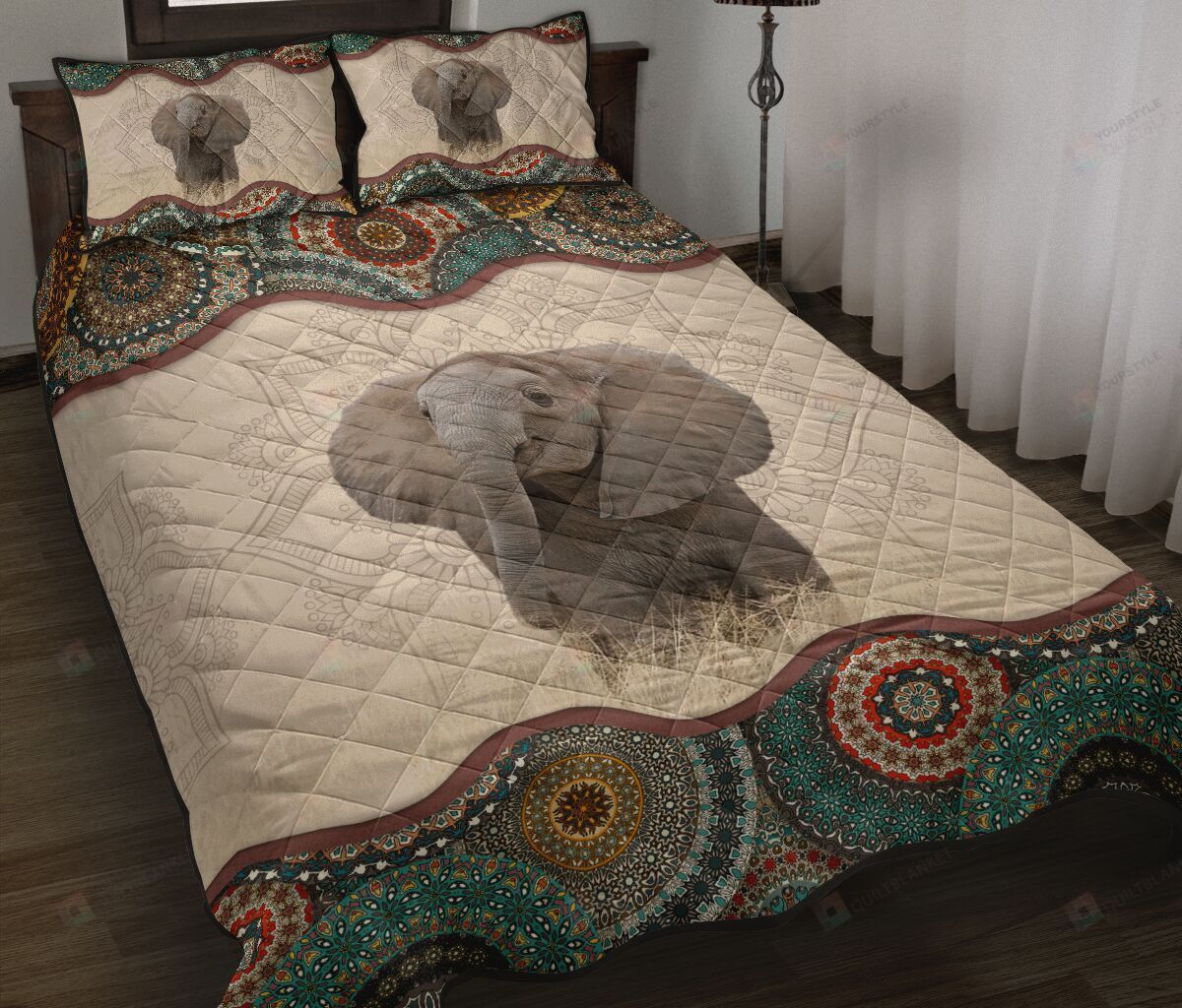 Elephant Quilt Bedding Set