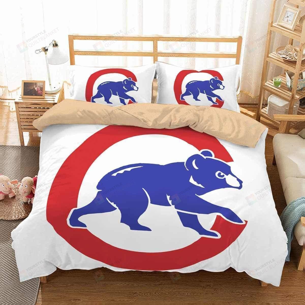 3d Chicago Cubs Duvet Cover Bedding Set