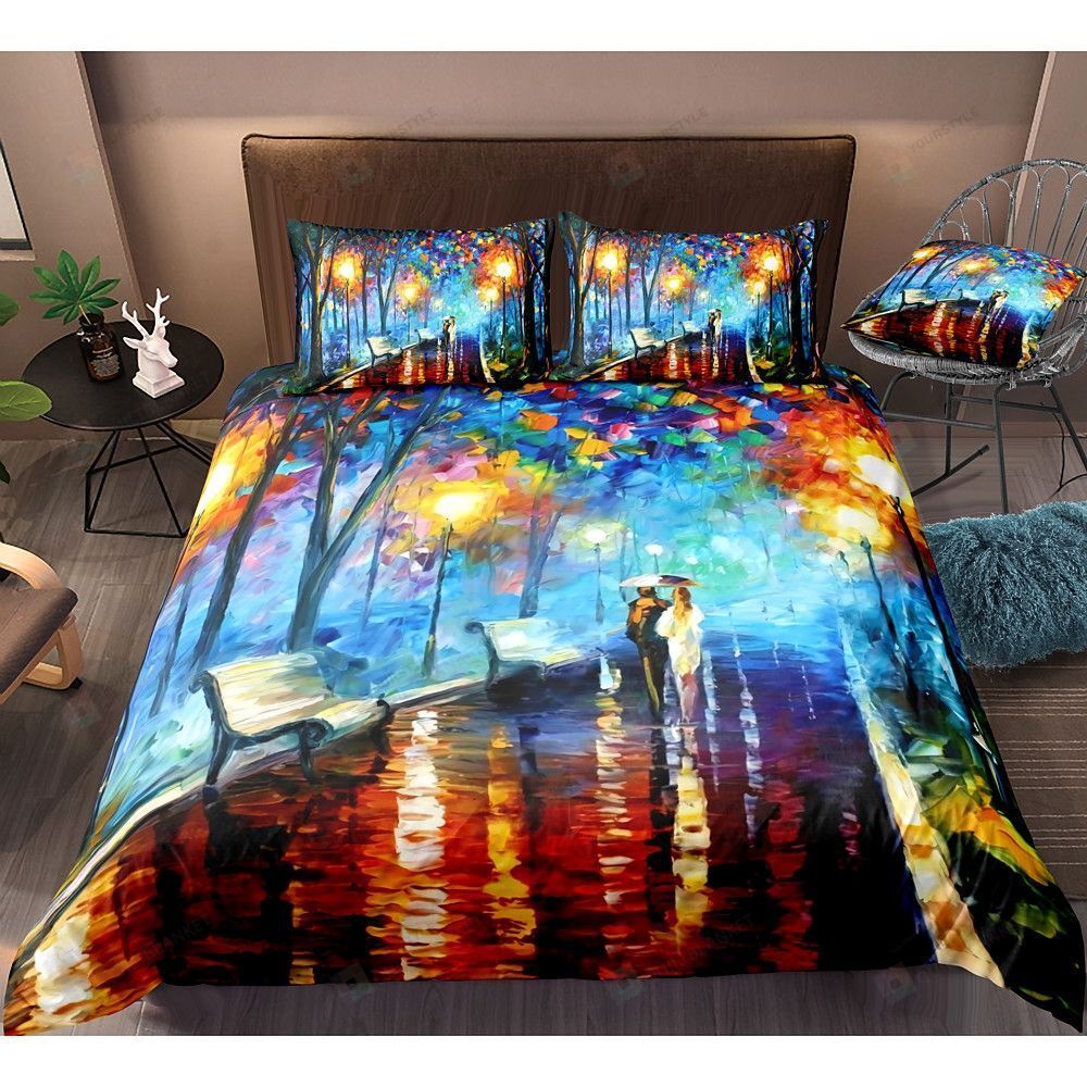 Street In the Evening Bedding Set Bed Sheets Spread Comforter Duvet Cover Bedding Sets