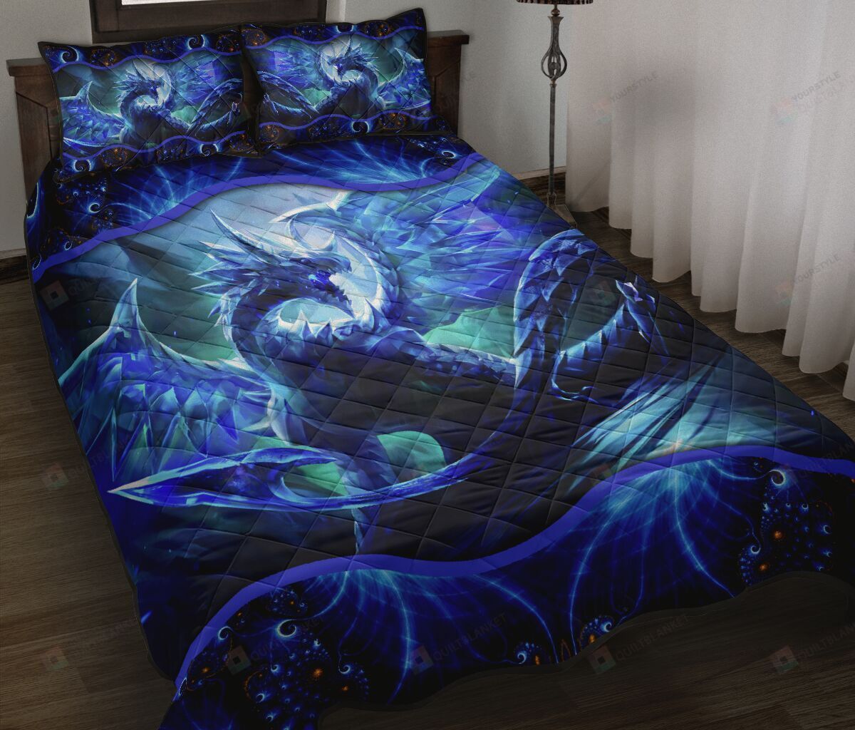 Dragon Ice Quilt Bedding Set