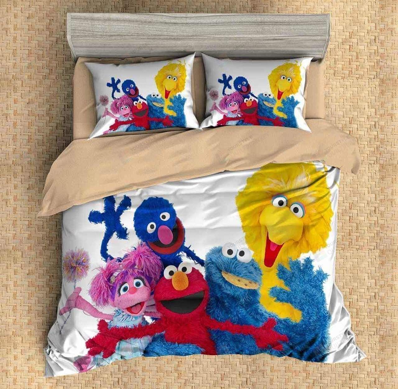 3d Sesame Street Duvet Cover Bedding Set 1