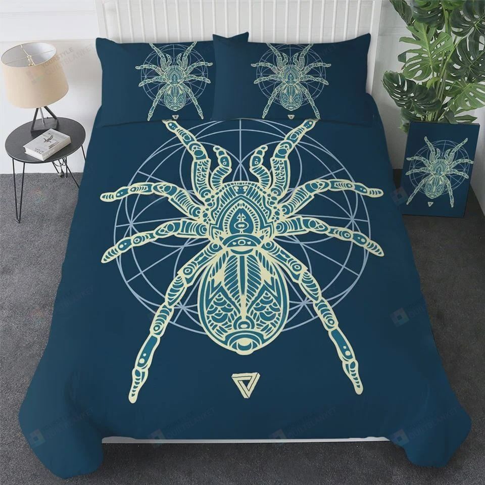 Spider Blue Bedding SetCotton Bed Sheets Spread Comforter Duvet Cover Bedding Sets