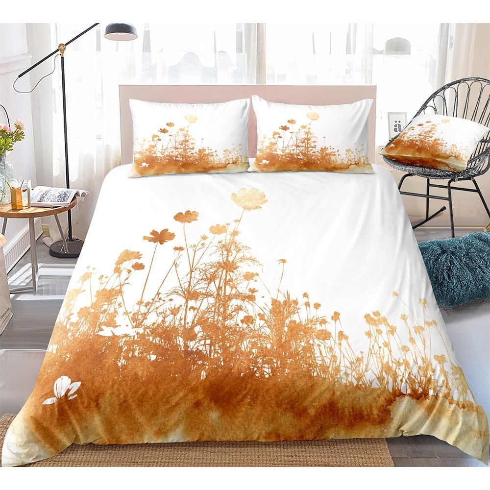 Flower Field Bedding Set Cotton Bed Sheets Spread Comforter Duvet Cover Bedding Sets