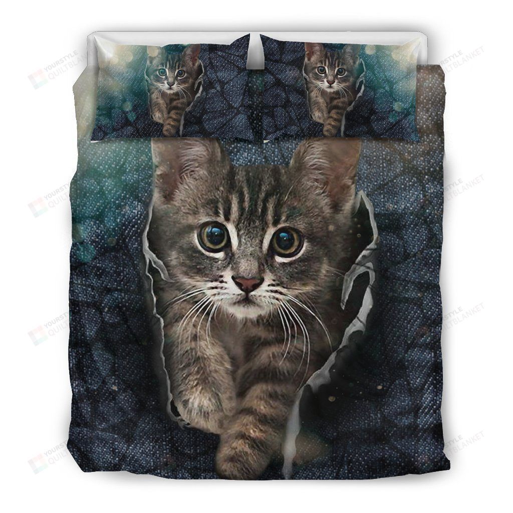 Cat Cotton Bed Sheets Spread Comforter Duvet Cover Bedding Sets