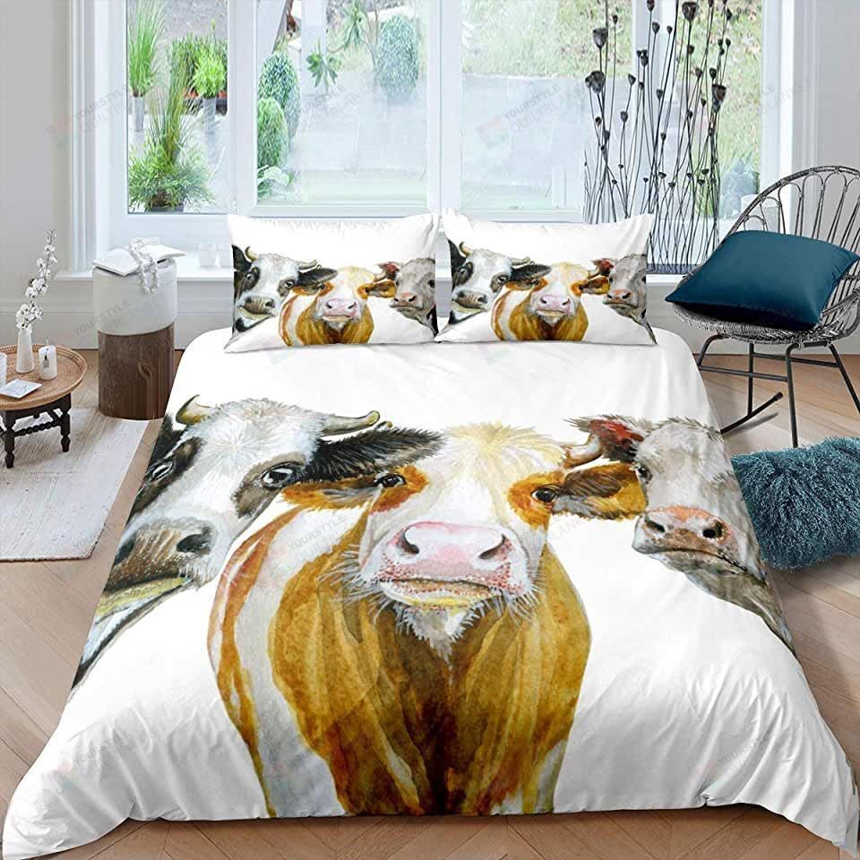 Cow Bedding Set Bed Sheets Spread Comforter Duvet Cover Bedding Sets