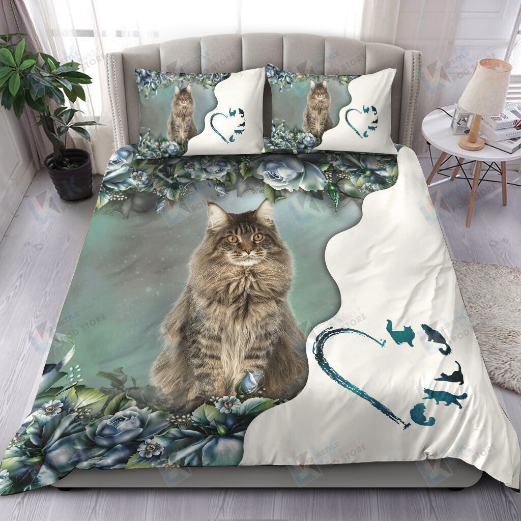 Maine Coon Cat Bedding Set Bed Sheet Spread Comforter Duvet Cover Bedding Sets