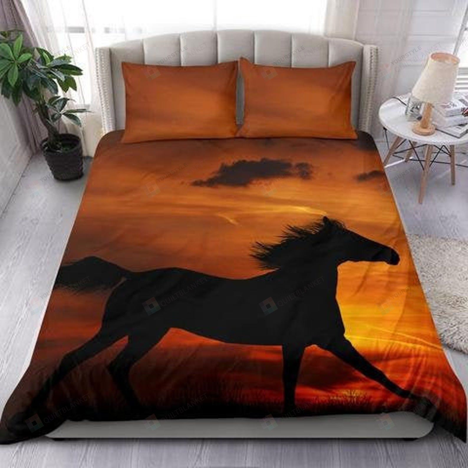 Horse Bedding Set Bed Sheets Spread Comforter Duvet Cover Bedding Sets