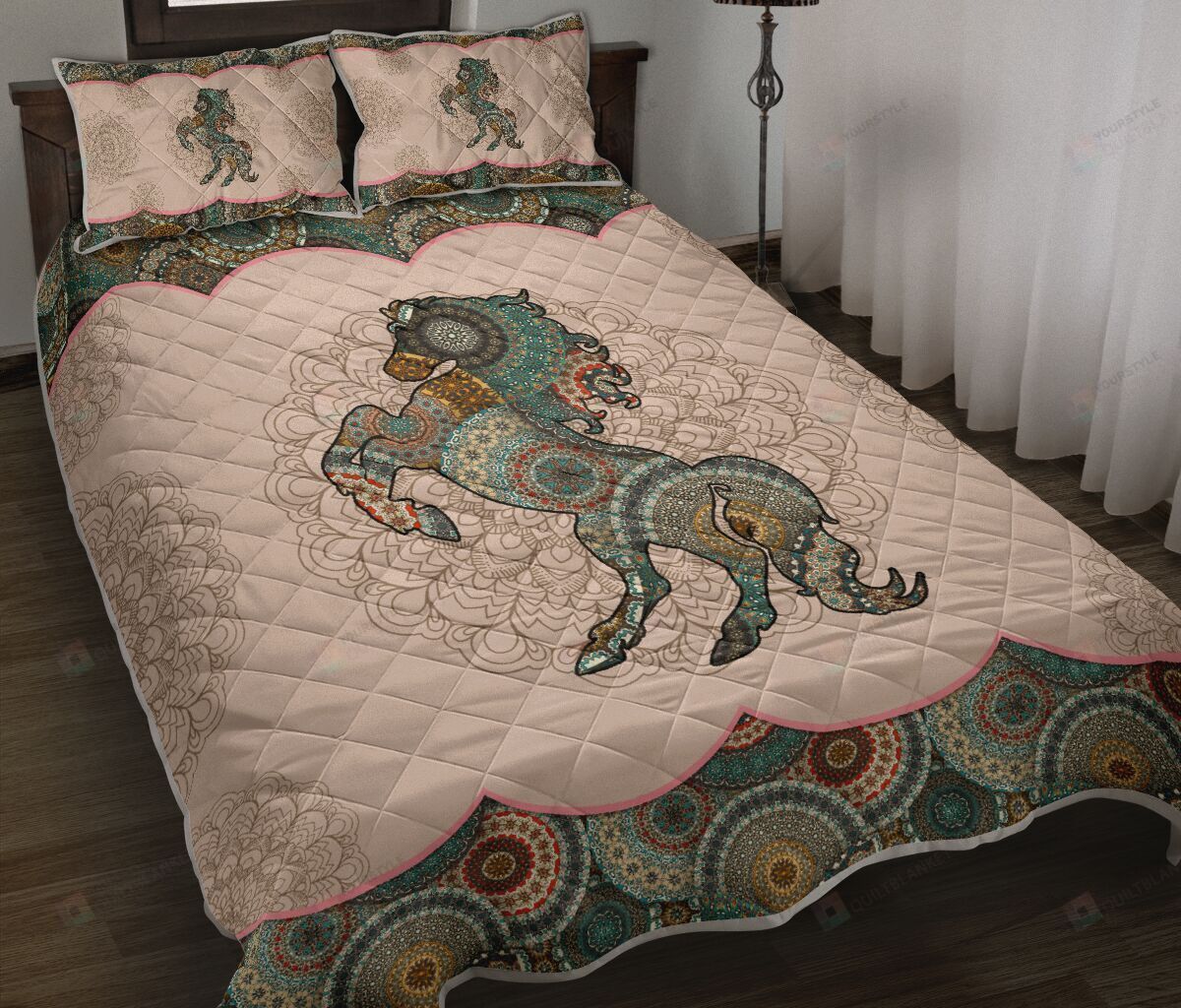 Horse Mandala Quilt Bedding Set