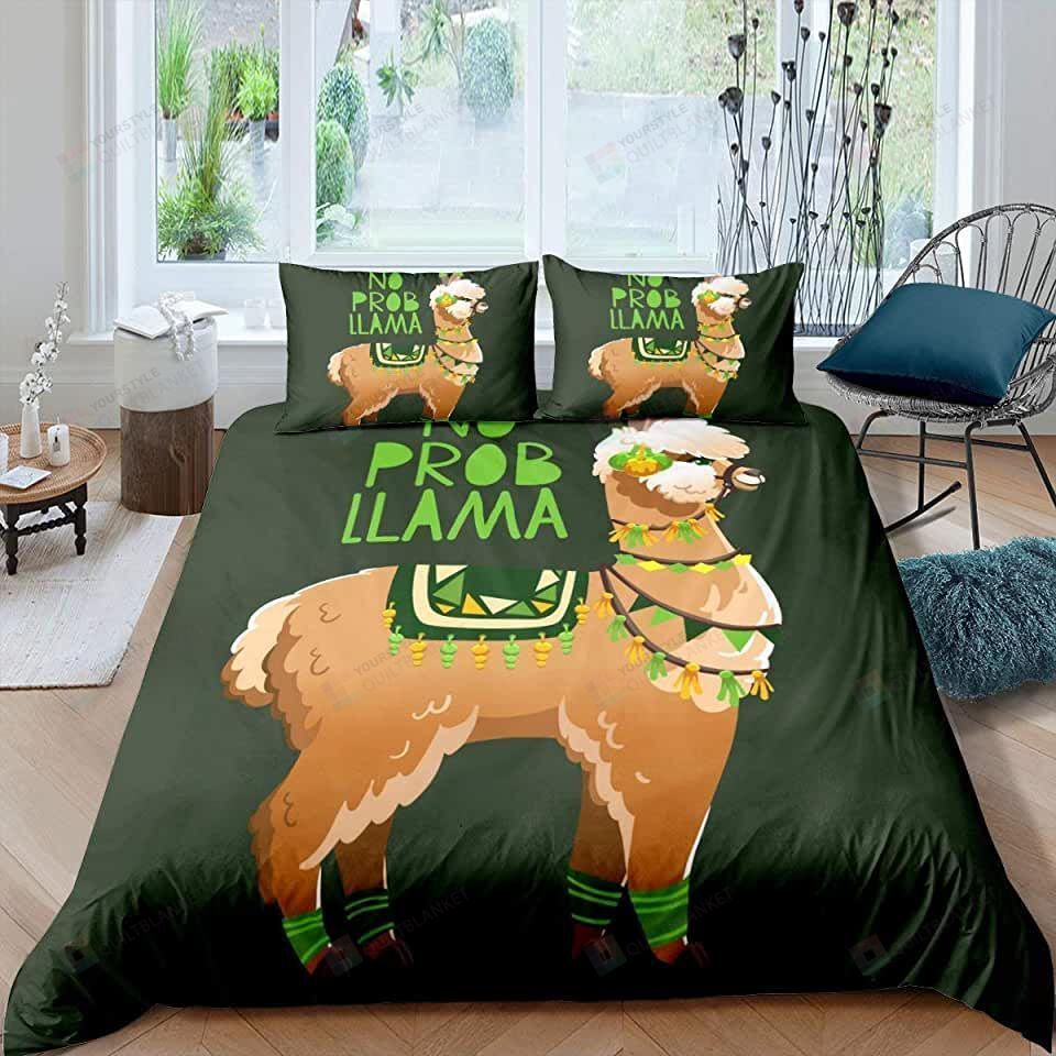 Llama No Prob Llama Bedding Set Bed Sheets Spread Comforter Duvet Cover Bedding Sets