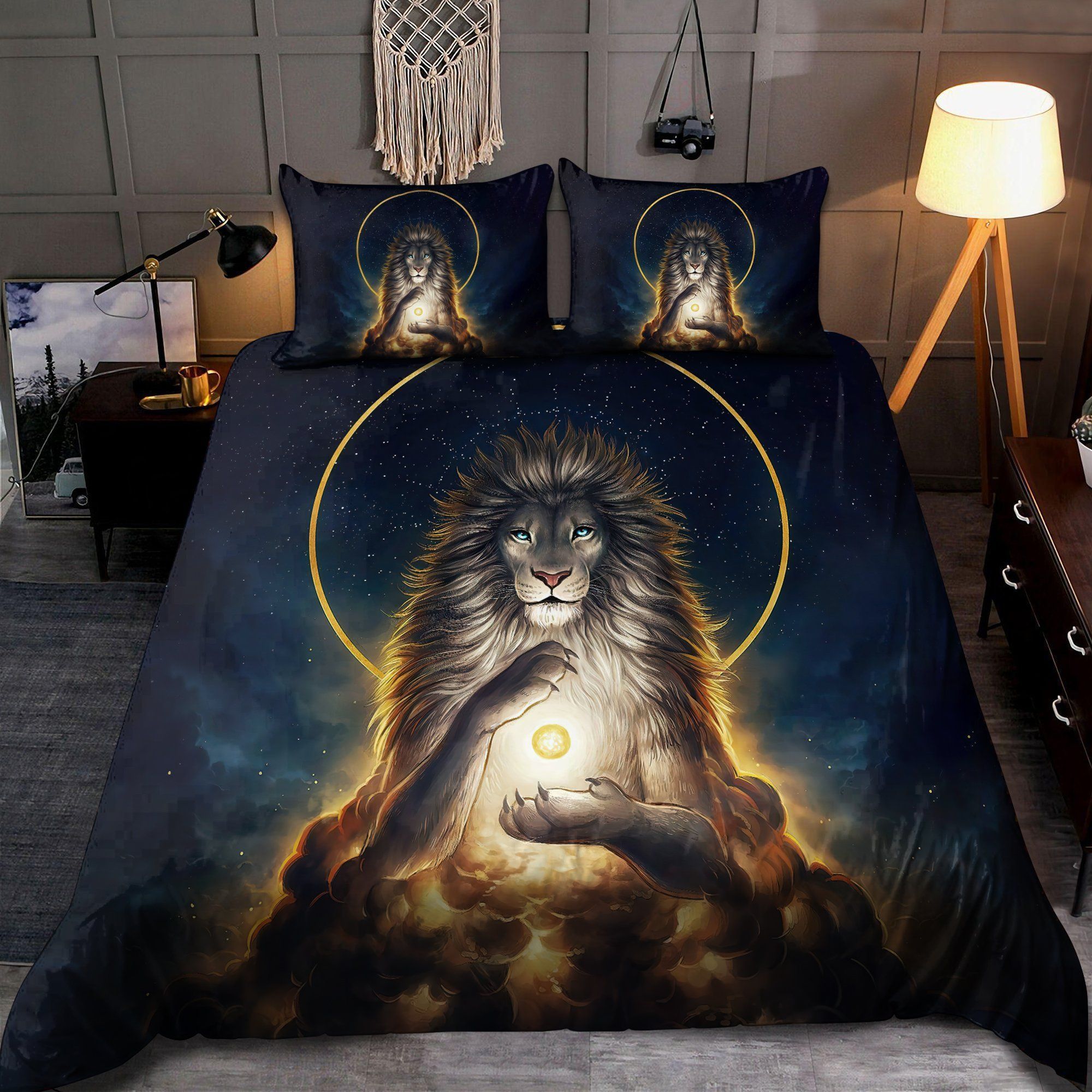 Magical Lion God Bedding Set Bed Sheets Spread Comforter Duvet Cover Bedding Sets