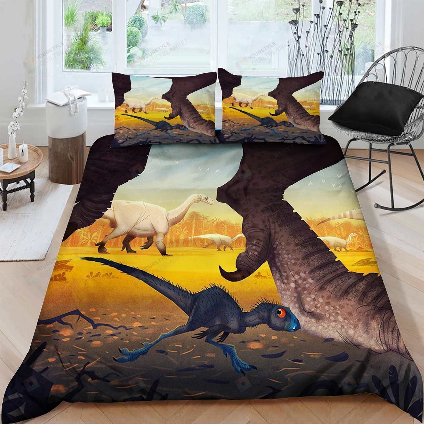 Dinosaur Cotton Bed Sheets Spread Comforter Duvet Cover Bedding Sets