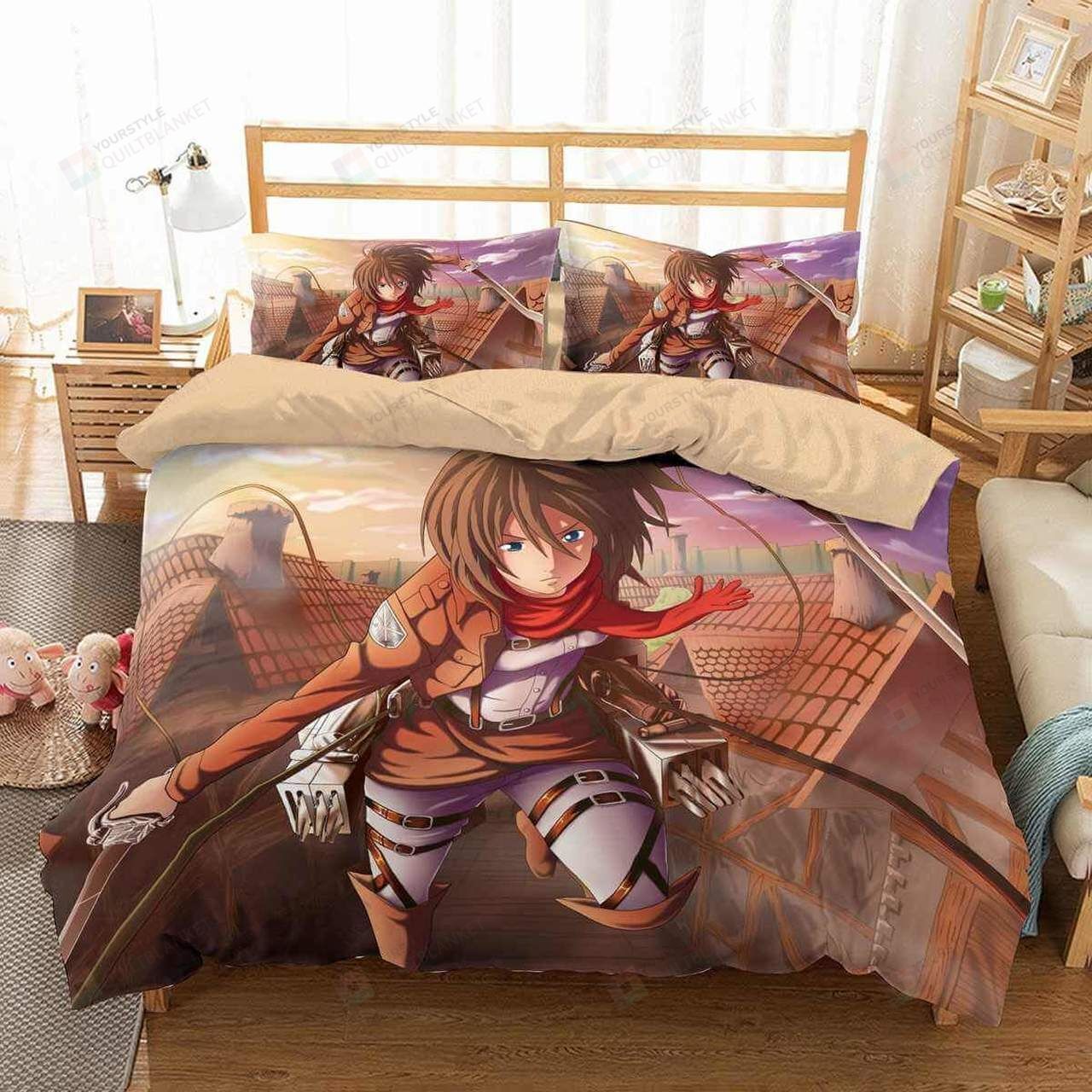 3d Attack On Titan Duvet Cover Bedding Set 1