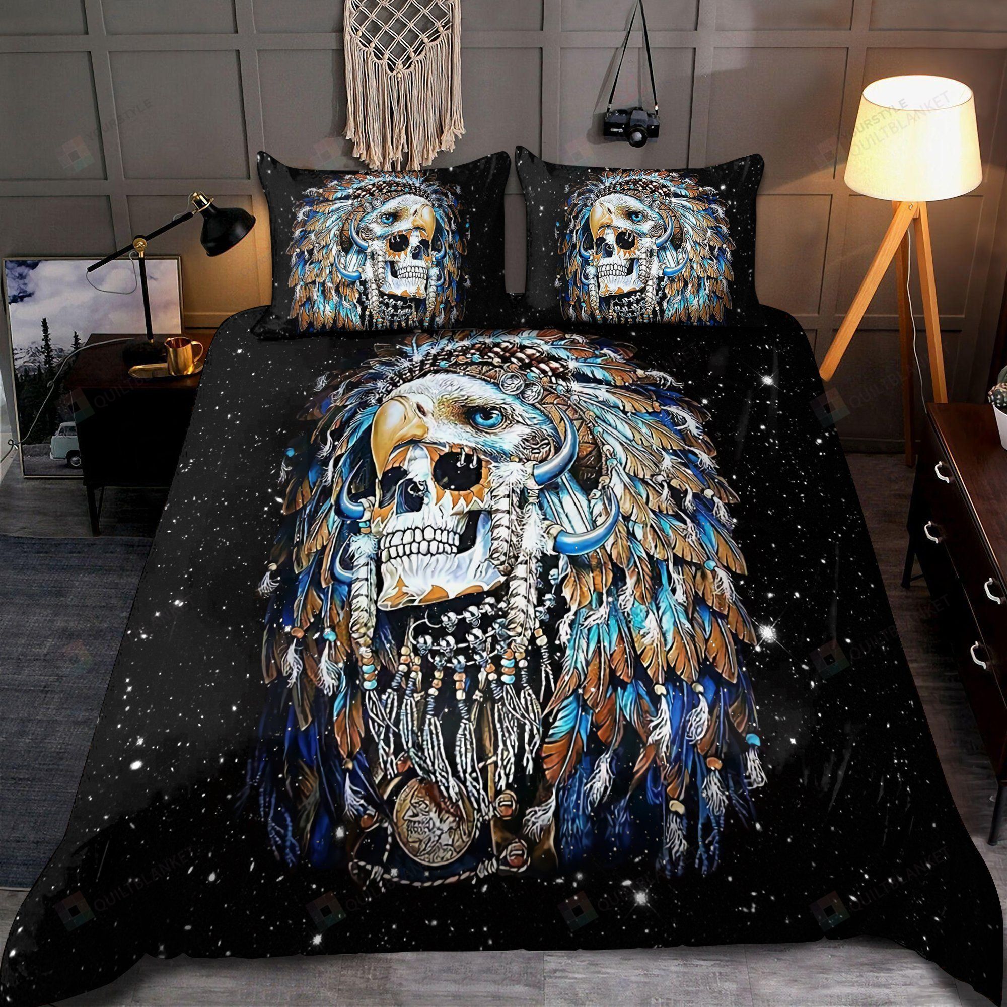 Native Skull Bedding Set Cotton Bed Sheets Spread Comforter Duvet Cover Bedding Sets