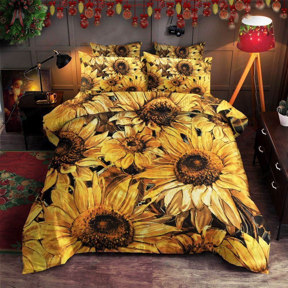 Sunflower Bedding Set Bed Sheets Spread Comforter Duvet Cover Bedding Sets