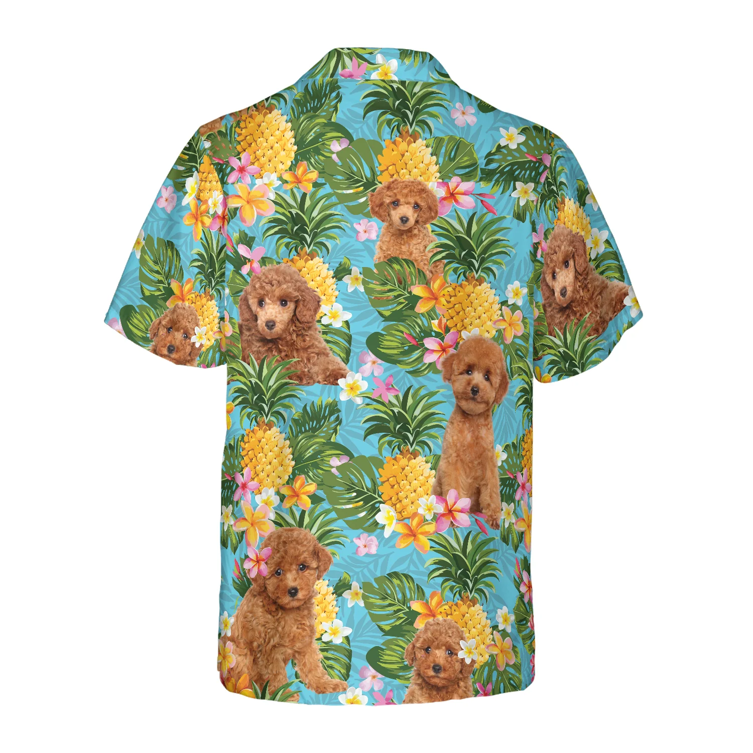 Pineapple Poodles Lover Hawaiian Shirt Aloha Shirt For Men and Women