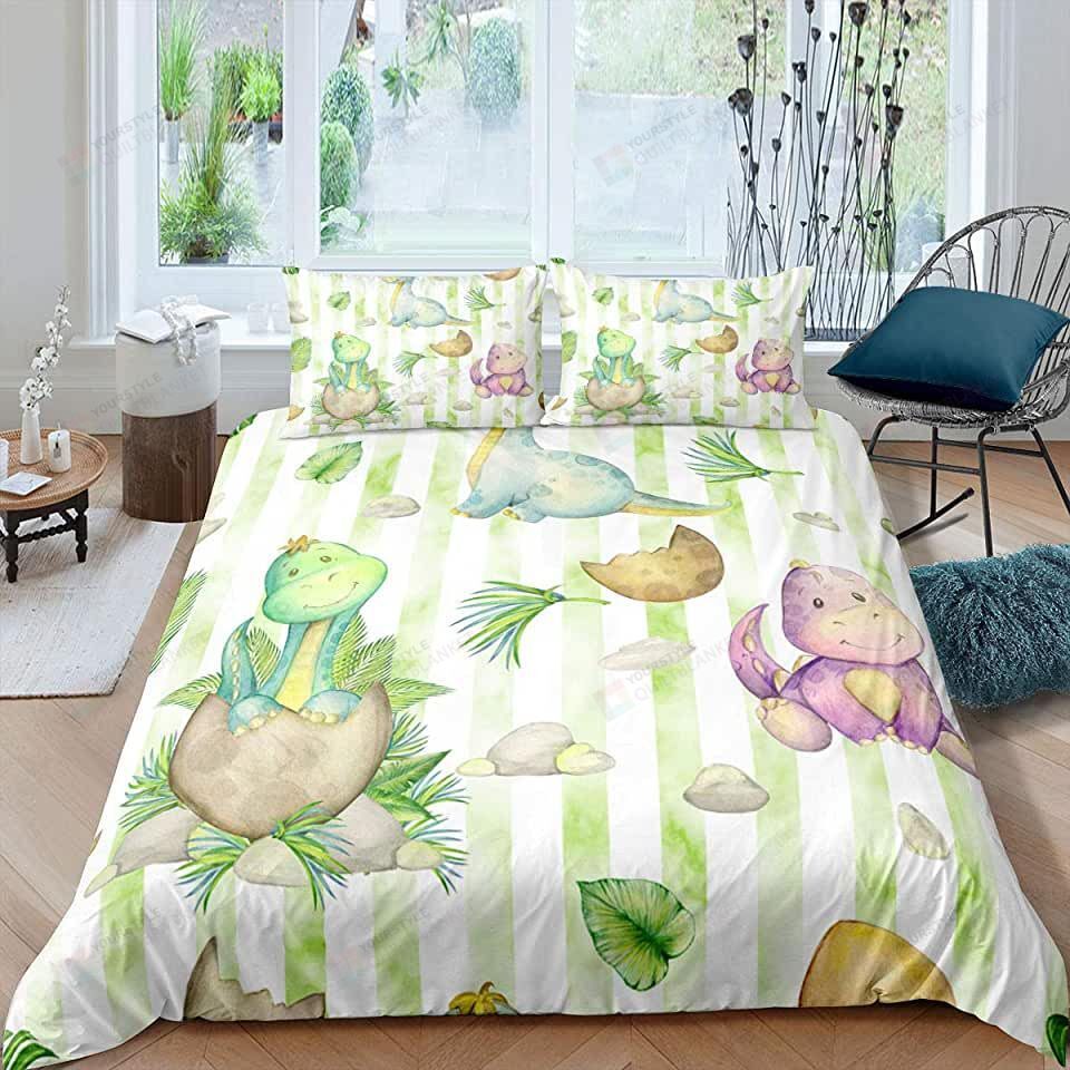 Lovely Cartoon Dinosaur Pattern Bed Sheets Duvet Cover Bedding Sets