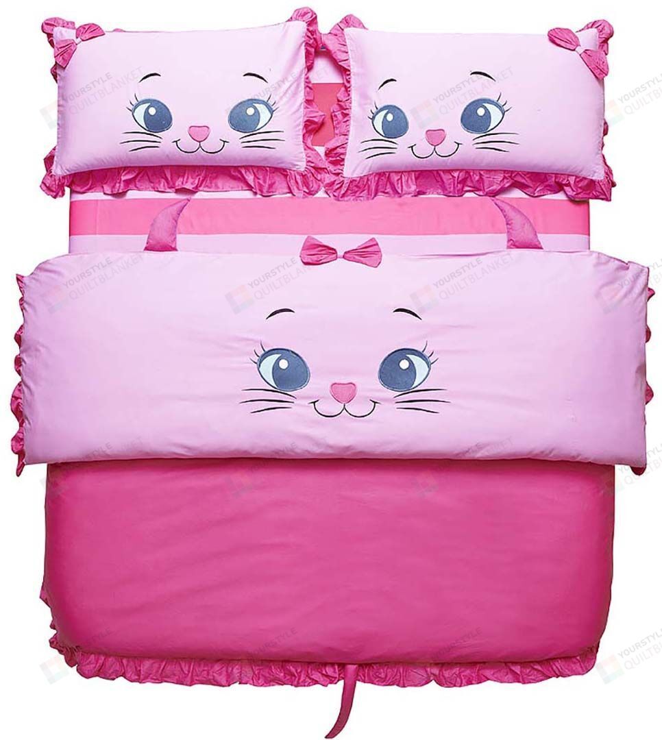 Kids And Baby Kitty Bedding Set