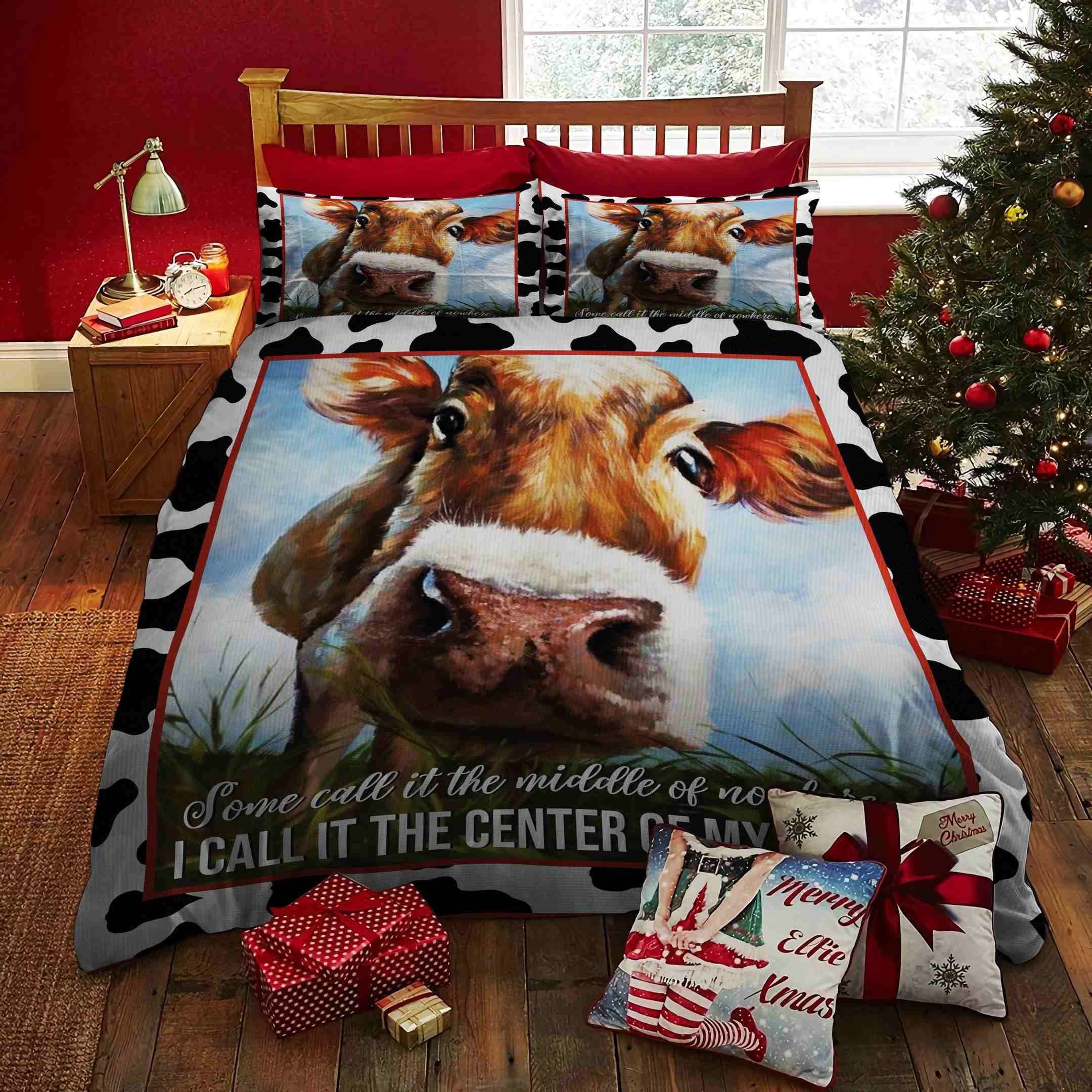 Cow Cotton Bed Sheets Spread Comforter Duvet Cover Bedding Sets