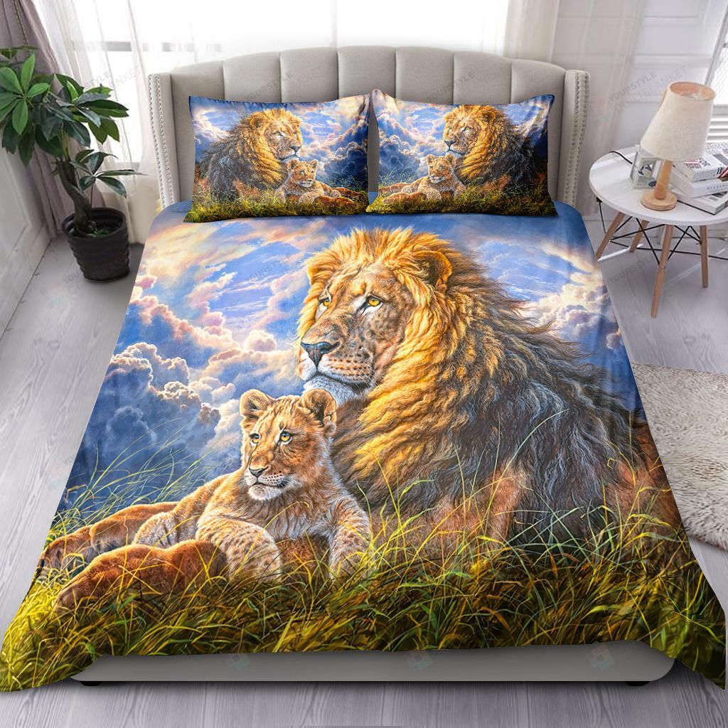 Lion  Family Bedding Set Bed Sheets Spread Comforter Duvet Cover Bedding Sets