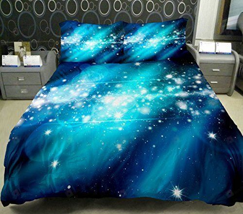 Galaxy Cotton Bed Sheets Spread Comforter Duvet Cover Bedding Sets