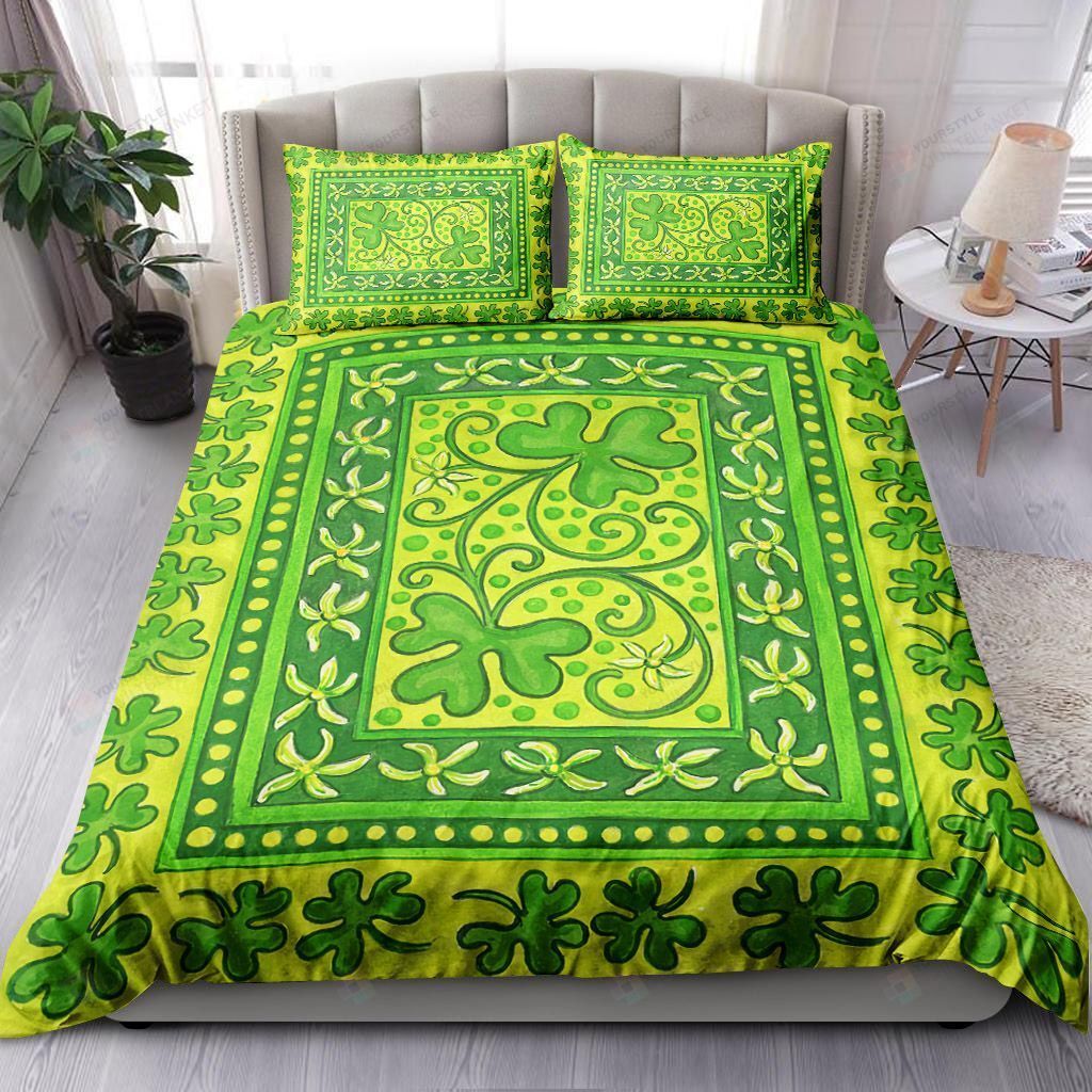 Clover ST. Patrick's Day Bedding Set Cotton Bed Sheets Spread Comforter Duvet Cover Bedding Sets