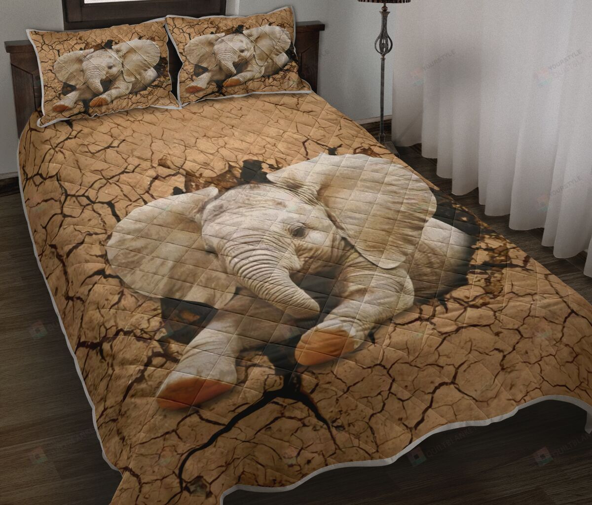 Elephant Quilt Bedding Set