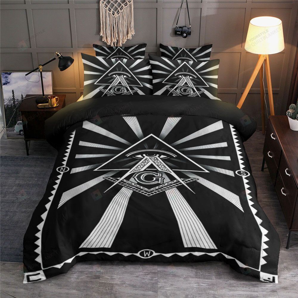 Freemason Cotton Bed Sheets Spread Comforter Duvet Cover Bedding Sets