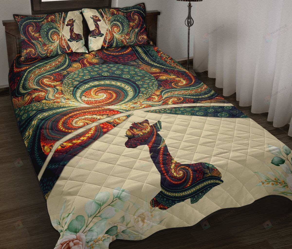 Giraffe Quilt Bedding Set