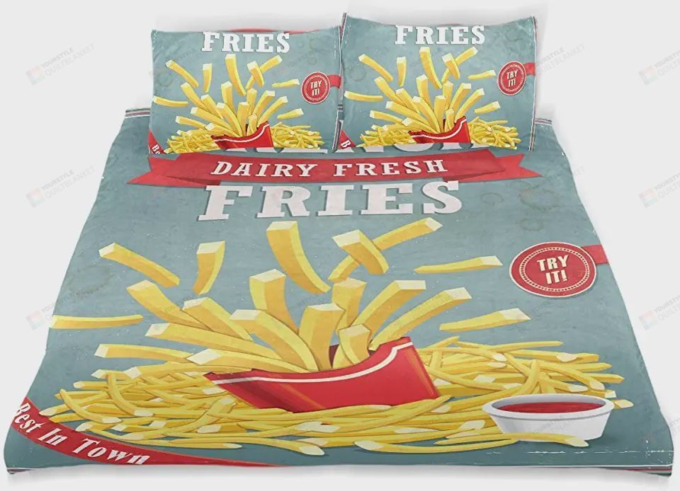 French Fries Bedding Set (Duvet Cover & Pillow Cases)