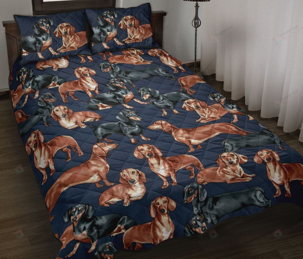 Dachshund Quilt Bedding Set