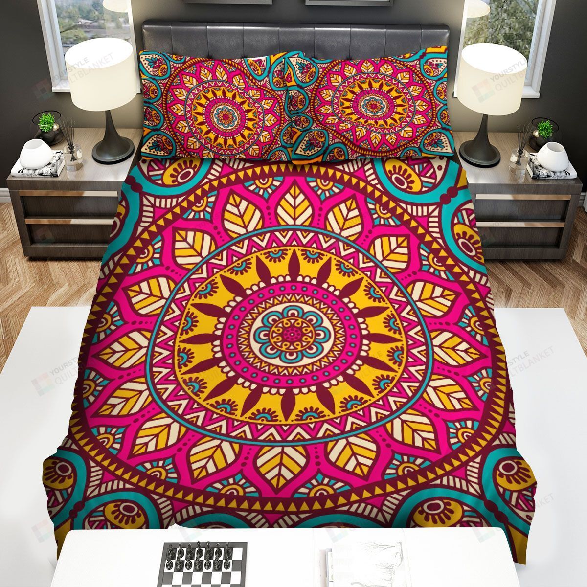 Hippie Pattern Bed Sheets Spread Comforter Duvet Cover Bedding Sets