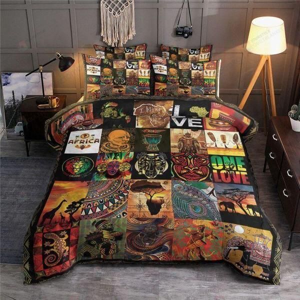 Africa Love Bedding Set Cotton Bed Sheets Spread Comforter Duvet Cover Bedding Sets