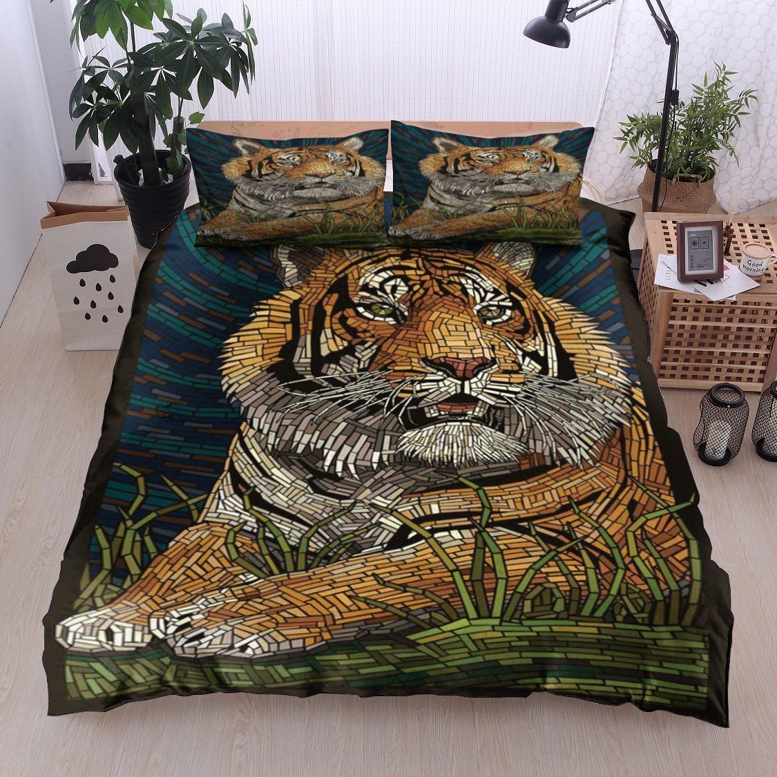 Tiger Cotton Bed Sheets Spread Comforter Duvet Cover Bedding Sets