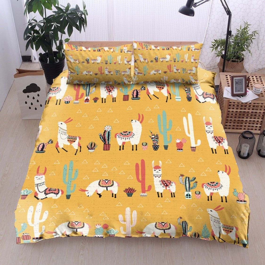 Llama Cotton Bed Sheets Spread Comforter Duvet Cover Bedding Sets