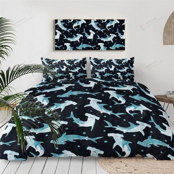 Cute Cartoon Hammerhead Shark Bedding Sets (Duvet Cover + Pillow Cases)