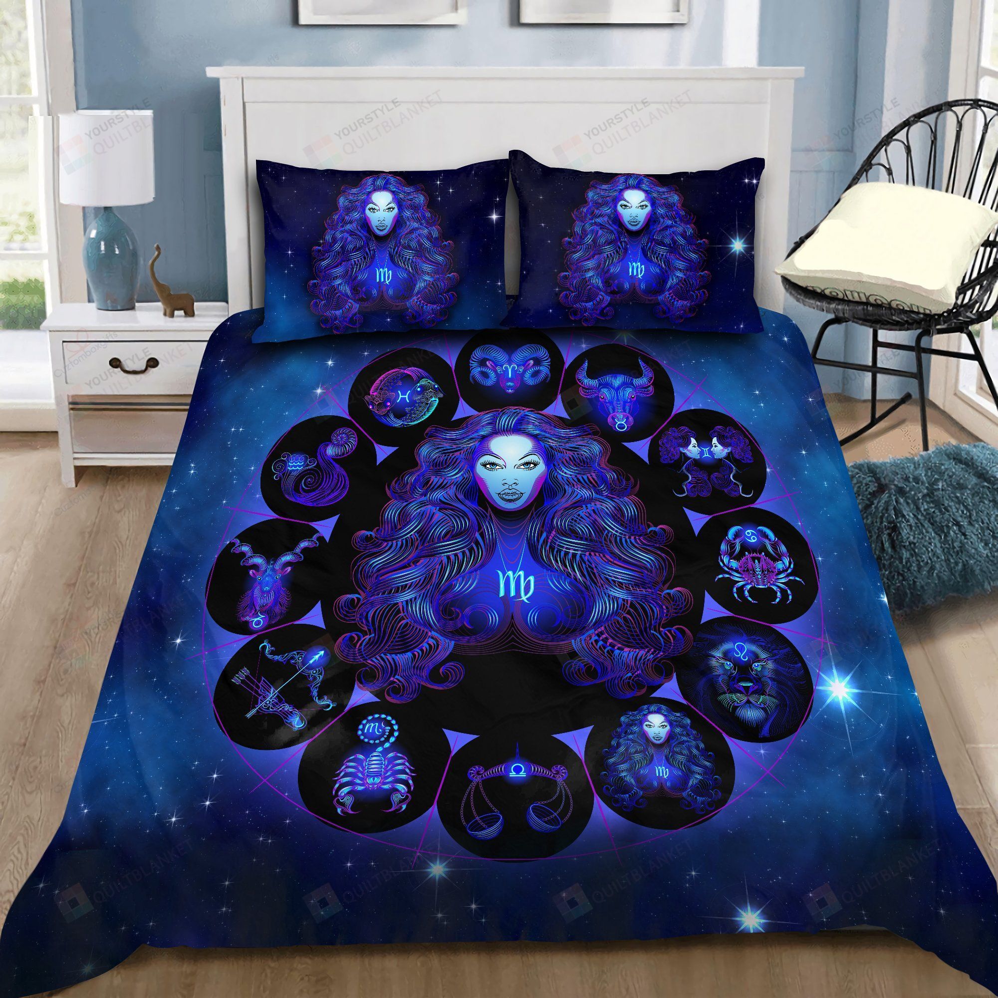 Virgo Zodiac Bedding Set Bed Sheets Spread Comforter Duvet Cover Bedding Sets