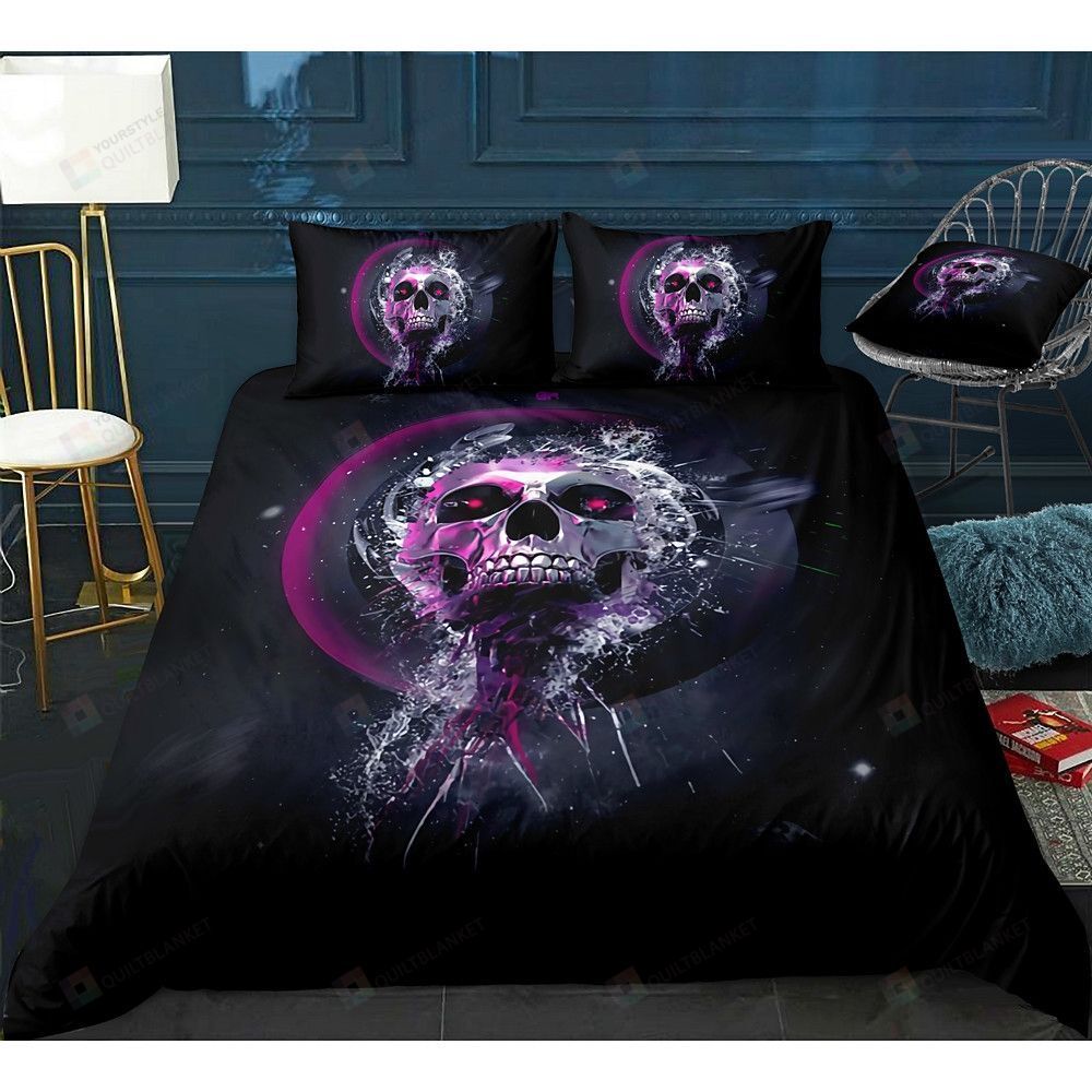 Horrible Skull Black Bedding Set Cotton Bed Sheets Spread Comforter Duvet Cover Bedding Sets