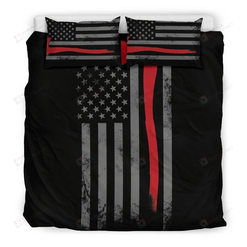 Firefighter Flag Bedding Sheet