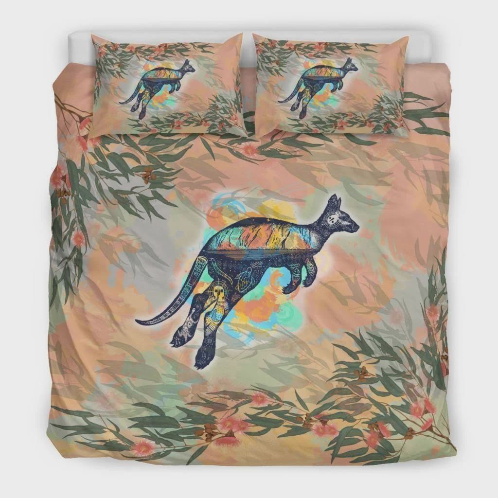 Kangaroo Drawing Painting Bedding Set (Duvet Cover & Pillow Cases)