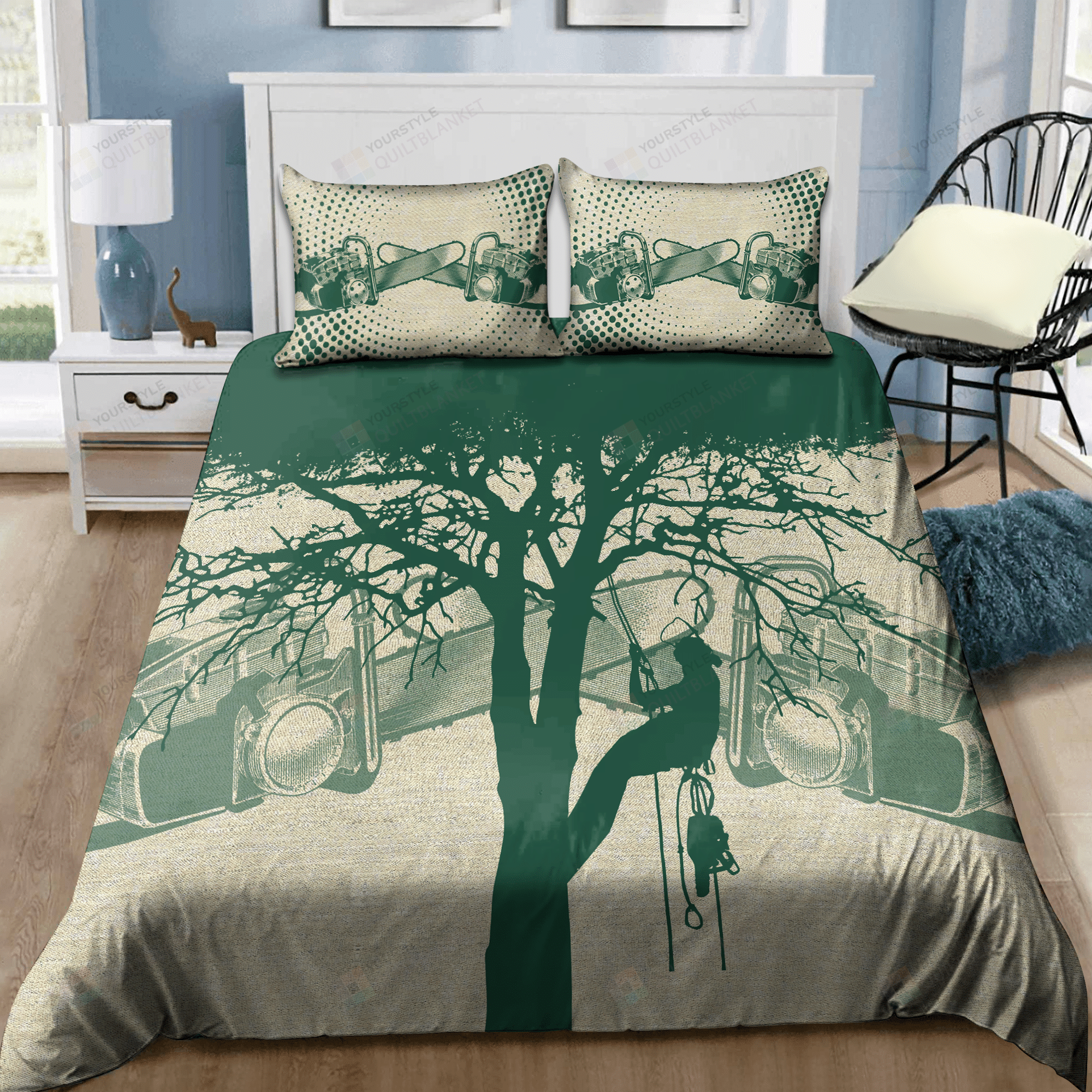 Arborist Bedding Set Cotton Bed Sheets Spread Comforter Duvet Cover Bedding Sets