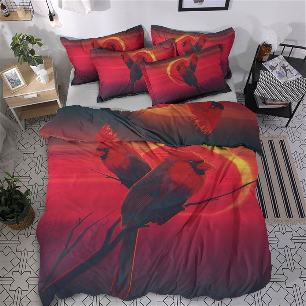 Cardinals Cotton Bed Sheets Spread Comforter Duvet Cover Bedding Sets