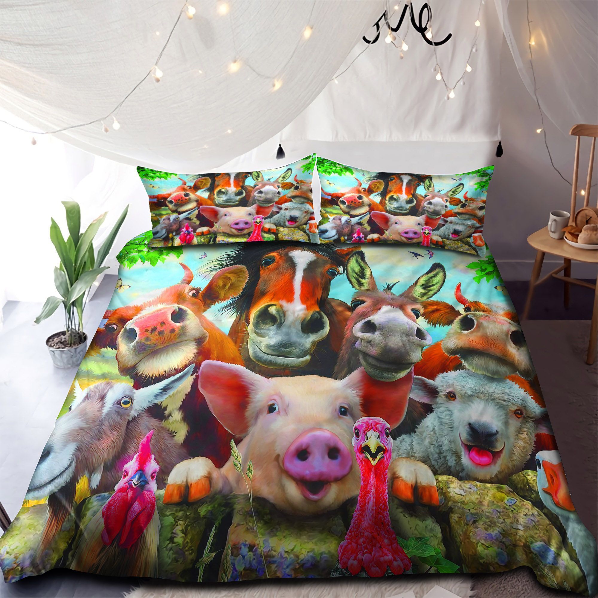 Farm Animals Bedding Set Bed Sheet Spread Comforter Duvet Cover Bedding Sets