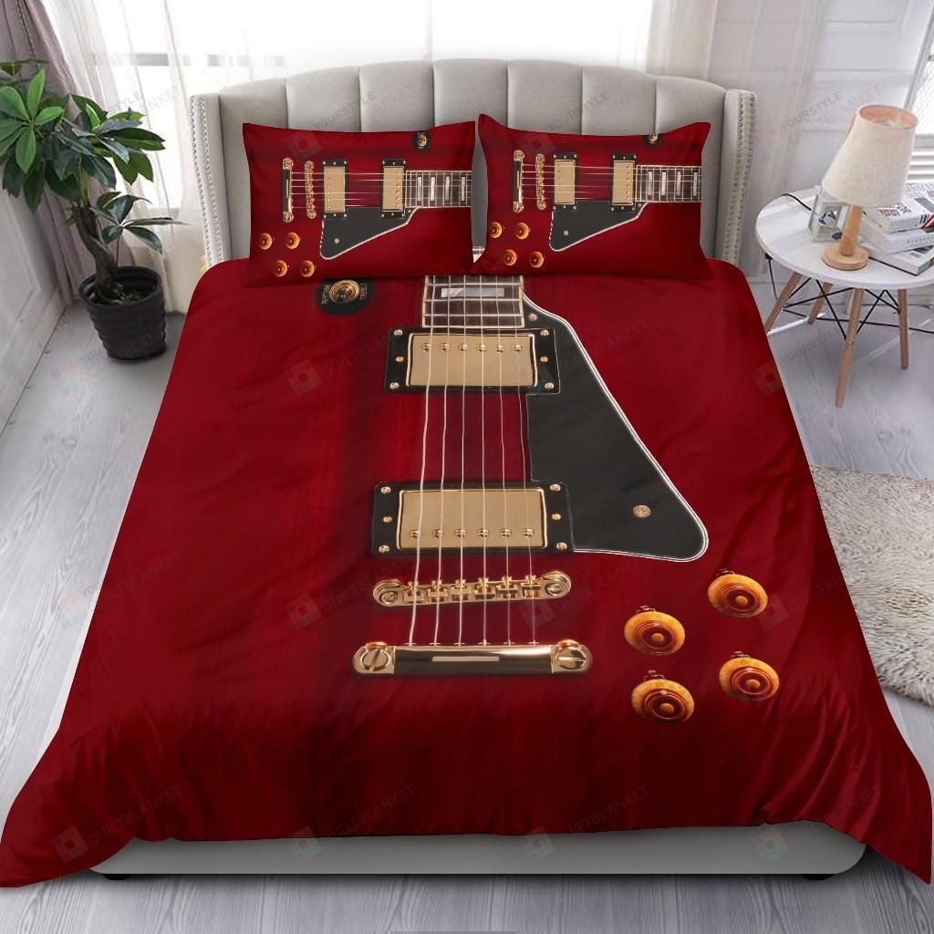 Anniversary Guitar Duvet Cover Bedding Set