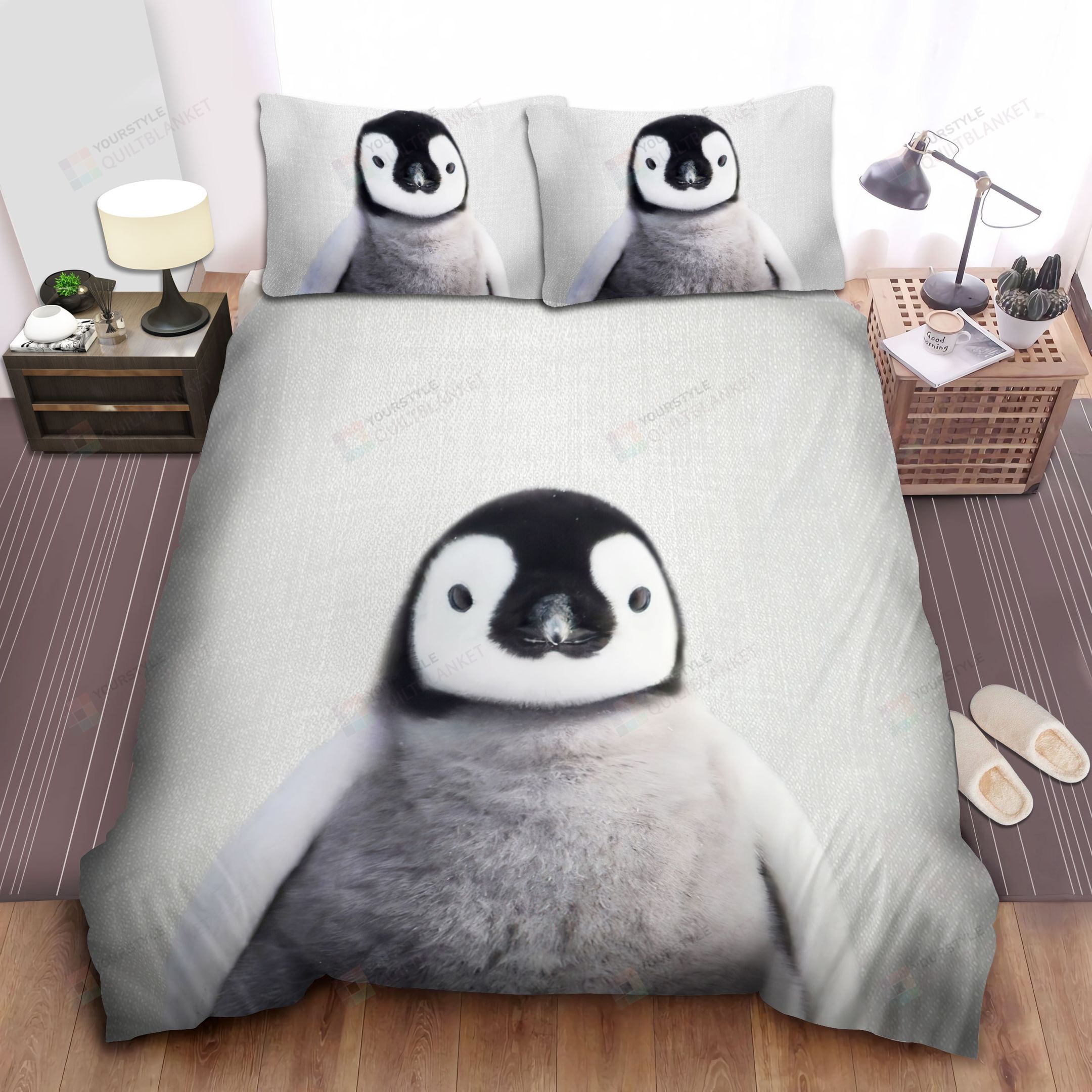 Baby Penguin Bed Sheets Spread Comforter Duvet Cover Bedding Sets