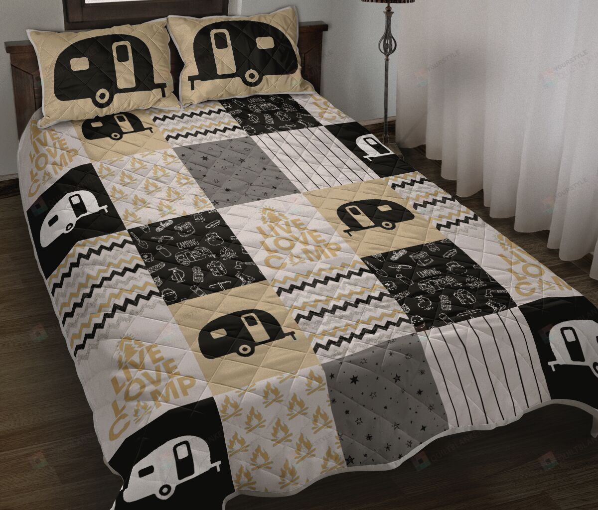 Live Love Camp Cream Version Bedding Set