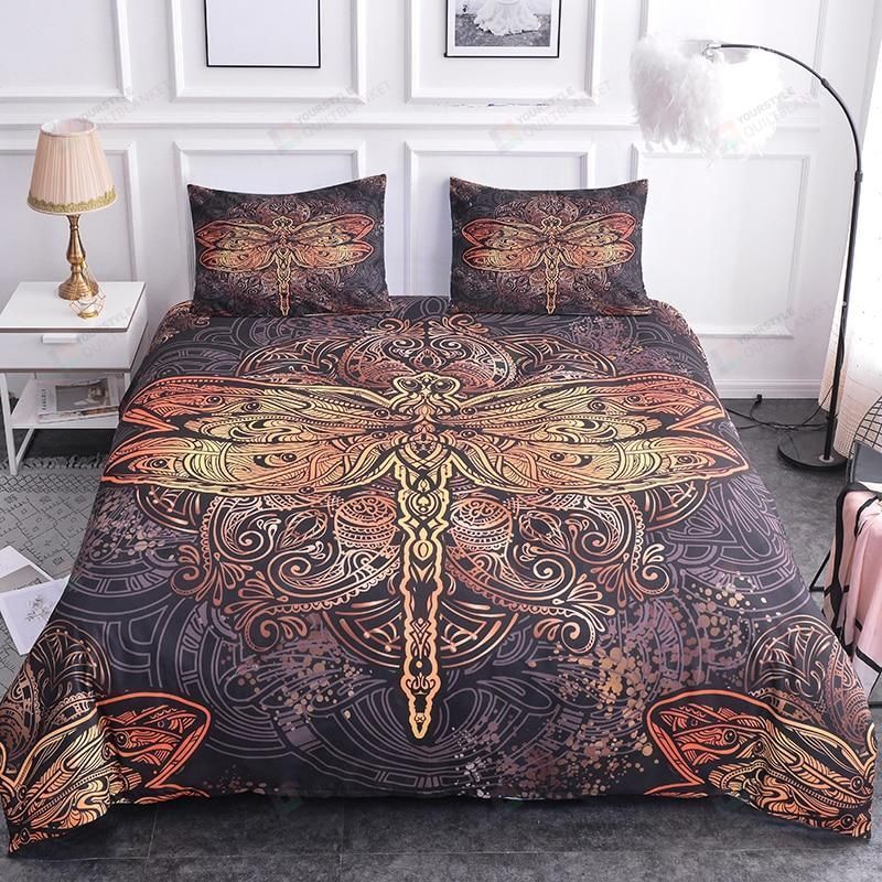 Dragonfly Cotton Bed Sheets Spread Comforter Duvet Cover Bedding Sets