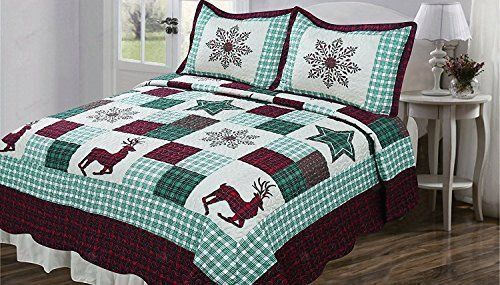 Christmas Cotton Bed Sheets Spread Comforter Duvet Cover Bedding Sets