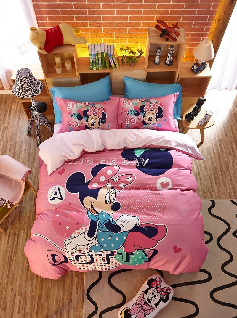 Dotty Minnie Mouse Duvet Cover Bedding Set
